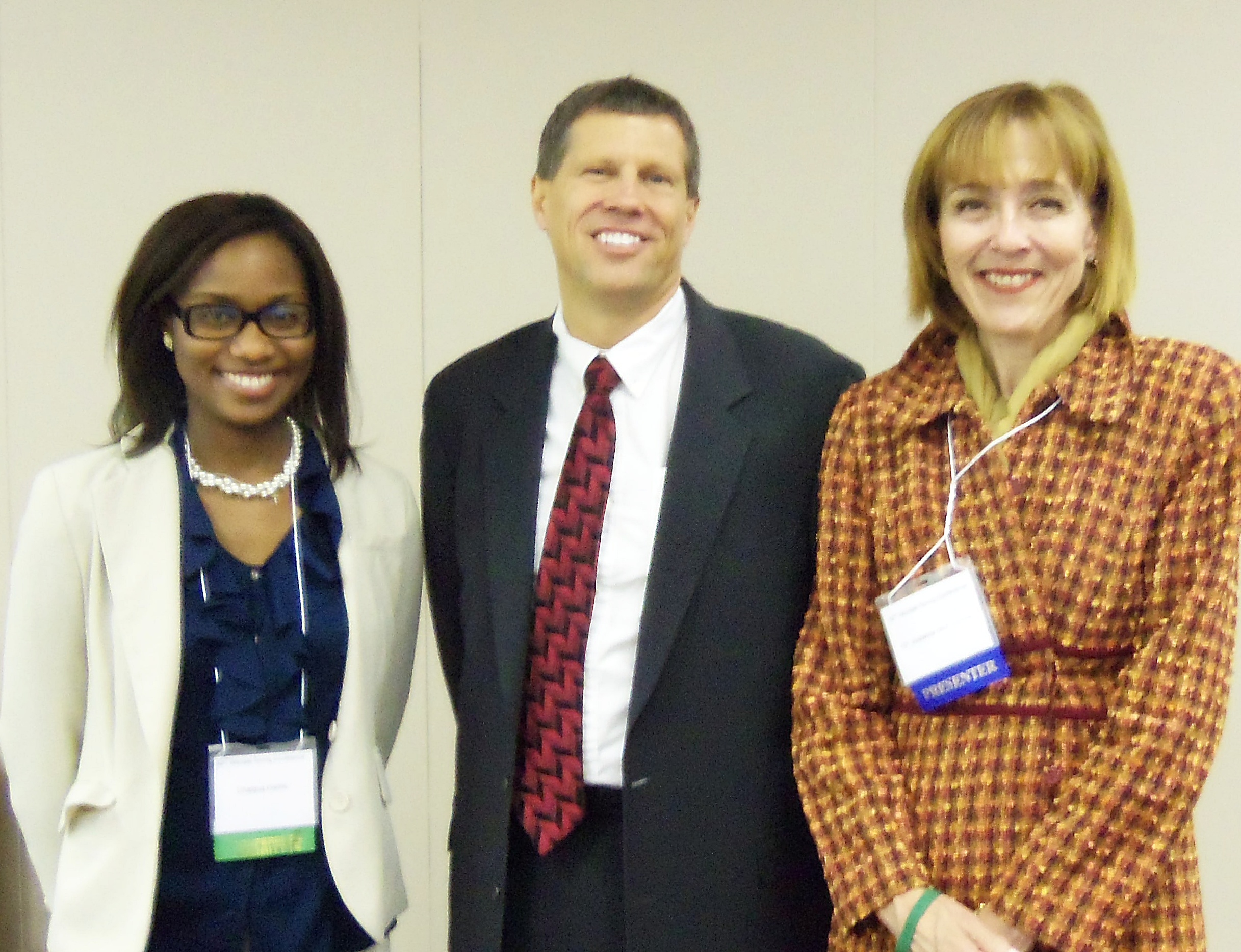 PHOTO:  Chaiqua Harris, Delta State Counselor Education Instructor, Dr. Bradley Erford, American Counseling Association President, and Dr. Juawice McCormick, Delta State Counselor Education Assistant Professor